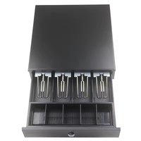 Laci Kasir Persegi 330mm untuk Toko Retail, Baki Uang 4 Slot Uang Kertas 4 Slot Koin, Tahan Lama, Murah, Custom Pabrik