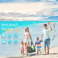Bolsa de Playa de Nailon Estilo Nórdico Exclusiva para Otoño, Bolsa de Almacenamiento Multifuncional de Malla para Zapatos, Trajes de Baño y Viajes a la Orilla del Mar