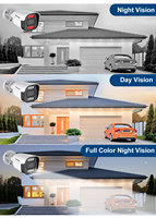 Caméra IP PoE 4MP, caméra de sécurité extérieure, vision nocturne couleur, détection humaine, audio bidirectionnel, caméra CCTV IP66