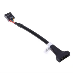 20/19 pines <span class=keywords><strong>USB</strong></span> 3,0 a 9 pines <span class=keywords><strong>USB</strong></span> 2,0 Cable de placa base conector de Cable de ordenador 19 pines USB3.0 macho a 9 pines USB2.0 adaptador hembra - Product Image 2