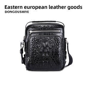 东欧热销鳄鱼纹真皮大容量商务男士单肩/斜挎包冬季 - Product Image 4