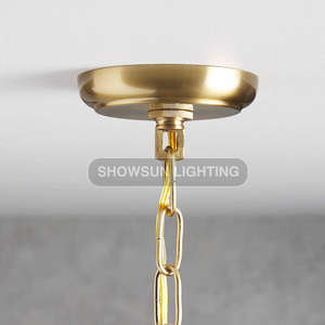 Lampadario ristorante di cristallo semplice e moderno di lusso a sospensione di tarassaco lampadario da soggiorno - Product Image 4