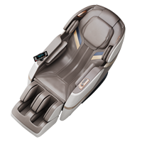 Fauteuil de massage robotisé IA professionnel 4D pour le corps entier avec rouleaux de massage des pieds et des mollets, en cuir, pour étirements thaïlandais automatiques