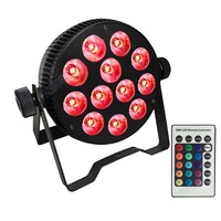 Alimentation d'usine 12 pièces 8W 4 en 1 RGBW IR Slim Par Light 12 Stage Wash Light Dmx Led Par Can