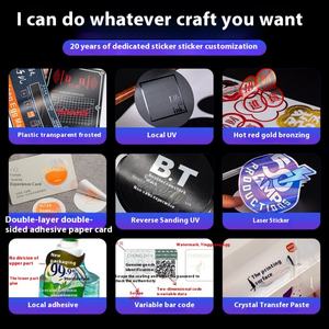 Étiquette autocollante professionnelle personnalisée en forme spéciale, transparente, avec logo sur film léger, pour aliments, animaux, pain, collations - Product Image 3