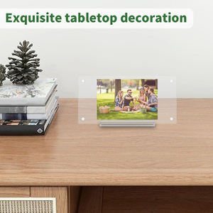 2 Stück Dollar Bill Frame Bilderrahmen halter Doppelseitige transparente Gedenkmünze Vitrine Acryl Kunststoff platten - Product Image 5