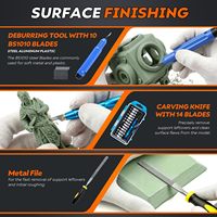 Kit d'outils pour imprimante 3D de 45 pièces (laiton PC) comprenant un outil d'ébavurage, un calibre numérique, un ensemble de couteaux de précision, un coupe-tube et un rangement
