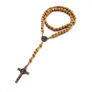 Rosario Católico, Collar con Cuentas de Madera, Cruz de Jesús, Crucifijo, Decenario, Cuentas del Padre Nuestro, Rosarios Personalizados - Product Image 4