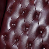 Chaise de salon en cuir synthétique, siège de style américain Antique