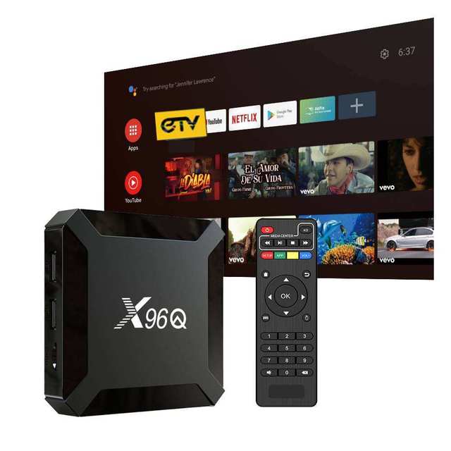 X96q Android Tv Box With Media APP RAM Android 14 Set-top FTTH OTT TV With 802.11b/g/n 2.4G+5.8G Wifi Tv Box 2+16G