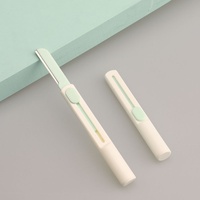 Outil de beauté multifonctionnel rétractable cylindrique, tondeuse à sourcils, tête ronde en ABS, micro-rasoir à sourcils, épilation