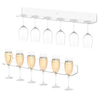 Nouvelle étagère murale en verre acrylique champagne pour mariage présentoir mural en verre à vin personnalisé pour support de verre à vin