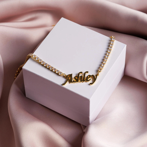 Collar <span class=keywords><strong>con</strong></span> <span class=keywords><strong>Nombre</strong></span> Personalizado <span class=keywords><strong>de</strong></span> Acero Inoxidable <span class=keywords><strong>con</strong></span> Cadena <span class=keywords><strong>de</strong></span> Circonita y Certificación CE, Personaliza <span class=keywords><strong>tu</strong></span> Regalo <span class=keywords><strong>con</strong></span> un Colgante <span class=keywords><strong>con</strong></span> <span class=keywords><strong>Nombre</strong></span> Personalizado - Product Image 4