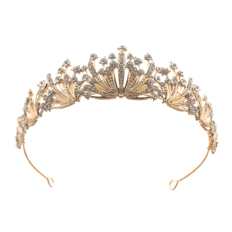 Frauen Blumen kronen Legierung Hochzeit Strass Tiara Großhandel Braut Günstige Krone