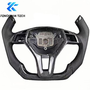 Volante de Fibra de Carbono para <span class=keywords><strong>Mercedes</strong></span> <span class=keywords><strong>Benz</strong></span> W205 C43 Amg C300 Cla W176 W177 W222 W211 W207 W166 W204 W214 W246 W213 W460 C43 - Product Image 3