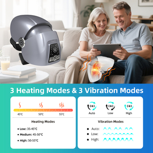 Masseur <span class=keywords><strong>de</strong></span> genou à vibration rechargeable pour <span class=keywords><strong>la</strong></span> <span class=keywords><strong>circulation</strong></span>, avec chaleur, coussin d'air, moteur sans balais, coque ABS, soulagement <span class=keywords><strong>de</strong></span> <span class=keywords><strong>la</strong></span> douleur, confort et minuterie - Product Image 3