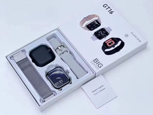 Montre connectée BT intelligente de haute qualité, nouvelle, OEM personnalisée, santé, tension artérielle, vente en gros, étanche IP68 avec double bracelet GT16 - Product Image 5