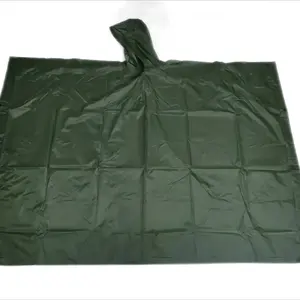 Jas hujan ponco tahan air, jas hujan ponco poliester 170T dengan lapisan PVC dapat dipakai ulang