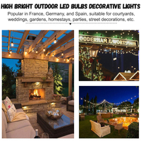 Wasserdichte E27 Außen-Terrassenlampe LED-Lichterkette für Party, Feiertage und Weihnachtsdekoration