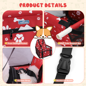 Seggiolino auto per cani Nobleza pieghevole e lavabile seggiolino per auto di sicurezza per animali domestici per cani e gatti realizzato in borse da viaggio in materiale Oxford - Product Image 5