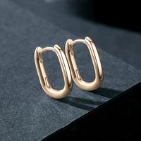 Boucles d'oreilles en argent sterling 925 pour femmes Géométrie Ovale Cercle Boucles d'oreilles Minimalisme Ovale Cercle Huggie Hoop
