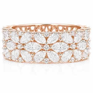 Marquise Cut Lab Grown Diamond Eternity Band <b>Ring</b> 10K 14K 18K Solid Gold Wedding Anniversary Fine Jewelry - Product Image 3