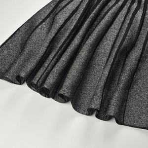 Vestido de punto y ganchillo estilo vintage de alta calidad para mujer, sin mangas, con cuello redondo, hasta la rodilla, a rayas, con cintura natural y corte en A. - Product Image 5