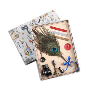 New Premium Retro Peacock Feather <b>Pen</b> <b>Novelty</b> Dip <b>Pen</b> Set Creative Metal <b>Pen</b> - Product Image 1