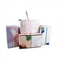 Boîtes d'emballage cosmétiques en carton ondulé kraft biodégradable et recyclable, imprimées en quatre couleurs, avec fermeture éclair, forme oblongue, respectueuses de l'environnement