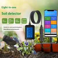 Testeur de sol 8-en-1 multifonctionnel : humidité, température, fertilité, pH, conductivité, azote, phosphore, potassium (usage domestique)