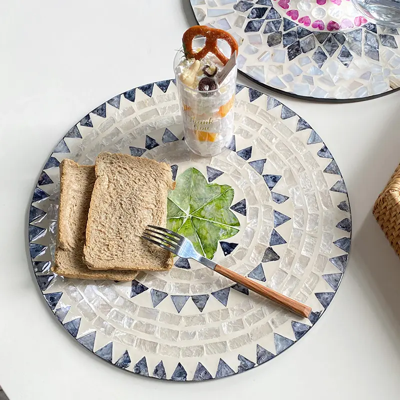 Тарелки премиум класса, роскошные натуральные ракушки, креативный золотой поднос для ресторана, обеденные тарелки, наборы посуды для ресторана