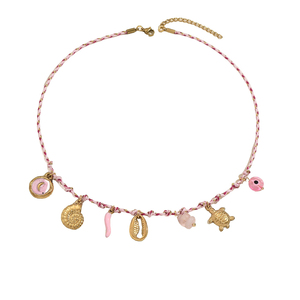 Collar Geométrico Chapado en Oro de Diseño Sencillo y Lujoso Estilo Bohemia, Serie Océano, Collares con Colgante para Mujer, Joyería al por Mayor - Product Image 6