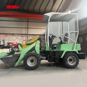 Kompak 0.4ton Mini elektrik pemuat roda Backhoe kecil operasi ujung depan sekop pengangkat inti mesin kompetitif - Product Image 5