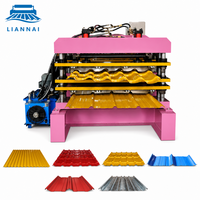 Machine de pliage de tôles d'acier galvanisé pour profilés de toiture métallique double couche, équipement de production de formage à froid, ligne de production de tuiles de toiture