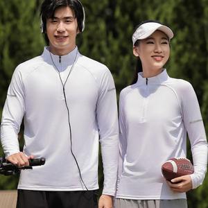 T-shirt de sport à manches longues pour hommes, vêtements d'entraînement athlétiques en polyester et spandex-coupe solide pour hommes, style course à pied - Product Image 2