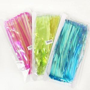 Rideau à franges en feuille métallisée irisée 1x2m, Décoration murale de fond pour fête d'anniversaire, Décoration de salle de mariage, Guirlande colorée - Product Image 1