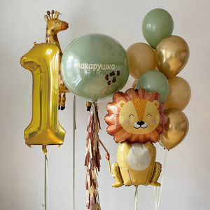 Ballons d'<span class=keywords><strong>anniversaire</strong></span> animaux de la jungle, ballons en aluminium dorés numériques, adaptés aux fêtes d'<span class=keywords><strong>anniversaire</strong></span> des enfants - Product Image 3