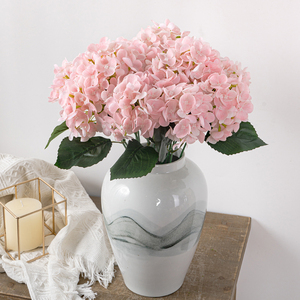High Simulation Silk Artificial Hydrangea Flowers Soft Fake <strong>Flo</strong> for Wedding Thanksgiving Christmas Home Decoration - Product Image 2
