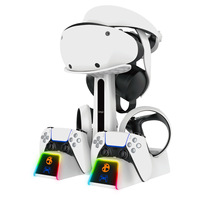 Vente en gros Station de charge pour double contrôleur RVB Accessoires pour PS5 VR2 avec connecteur magnétique et adaptateur secteur