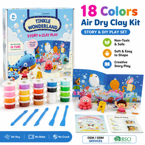 Kit Créatif d'Argile à Séchage à l'Air pour Enfants : Scènes d'Histoires et Jouets Artisanaux DIY pour l'Apprentissage Préscolaire - Product Image 1