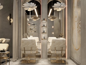 Modern Nail Salon Interior Design Custom Manicure <b>Mirror</b> Set One-Stop Nail Salon Furniture & Decoration Solution - Product Image 4