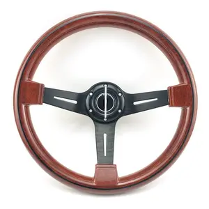 2021 Hot sale 380mm Wood steering wheel for antique car, antique steering wheel wood