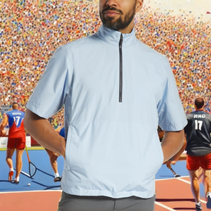 Chaqueta Safari Personalizada para Hombre con Cierre de 1/4, Estilo Urbano, Transpirable, Impermeable, Resistente al Viento, 100% Poliéster, Corte Holgado - Product Image 2