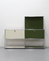 Meuble de rangement mural moderne de luxe en acier inoxydable, modulaire, à hauteur réglable, pour salon