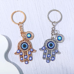LLavero de mano de Fátima retro Lucky Diamond Devil's Eye llavero bolsa colgante talismán regalo - Product Image 4