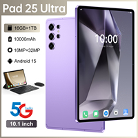 Nouvelle tablette Pad 25 Ultra 10,1 pouces Quad Core Qualcomm IPS Capacitive Android 15 USB Type-C SD8 Gen3 Professionnelle pour les affaires 16 Go