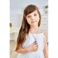Collar de Gema mágica de Sofía para niña, joyería, amuleto de princesa, cadena de aleación, colgante de cristal en forma de lágrima, regalo