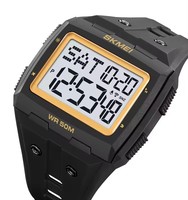 Jam Tangan Pria Skmei 2186 Merek Baru Jam Tangan Digital LED Quartz Tahan Air Serba Hitam Olahraga Jam Pria Relogio Masculino