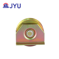Poulie de rouleau de roue de porte de porte coulissante galvanisée à roulement unique avec support de support séparé de rainure U V Y
