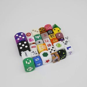 Dés personnalisés en plastique acrylique avec logo imprimé ou gravé, 12 mm, 14 mm, 16 mm, 18 mm, 20 mm, 22 mm, 25 mm - Product Image 3